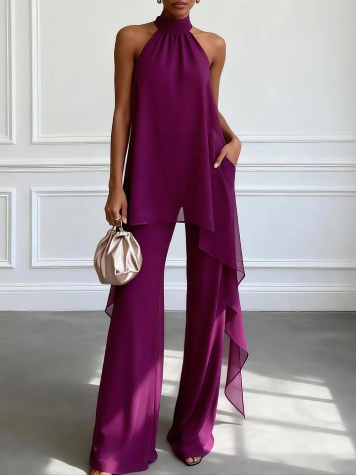 Vivienne™ | Halter Top &amp; Pants Two-Piece Set
