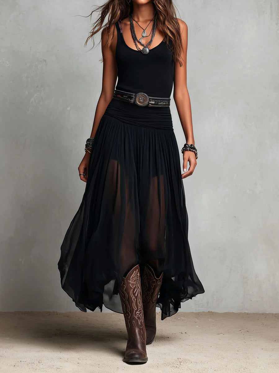 Giselle™ | Tank &amp; Tulle-Skirt Maxi Dress