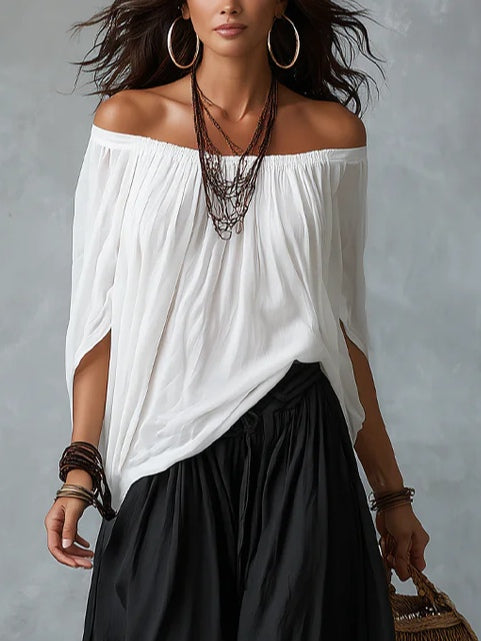 Bianca™ | Off-Shoulder Top &amp; Lantern Pants Set