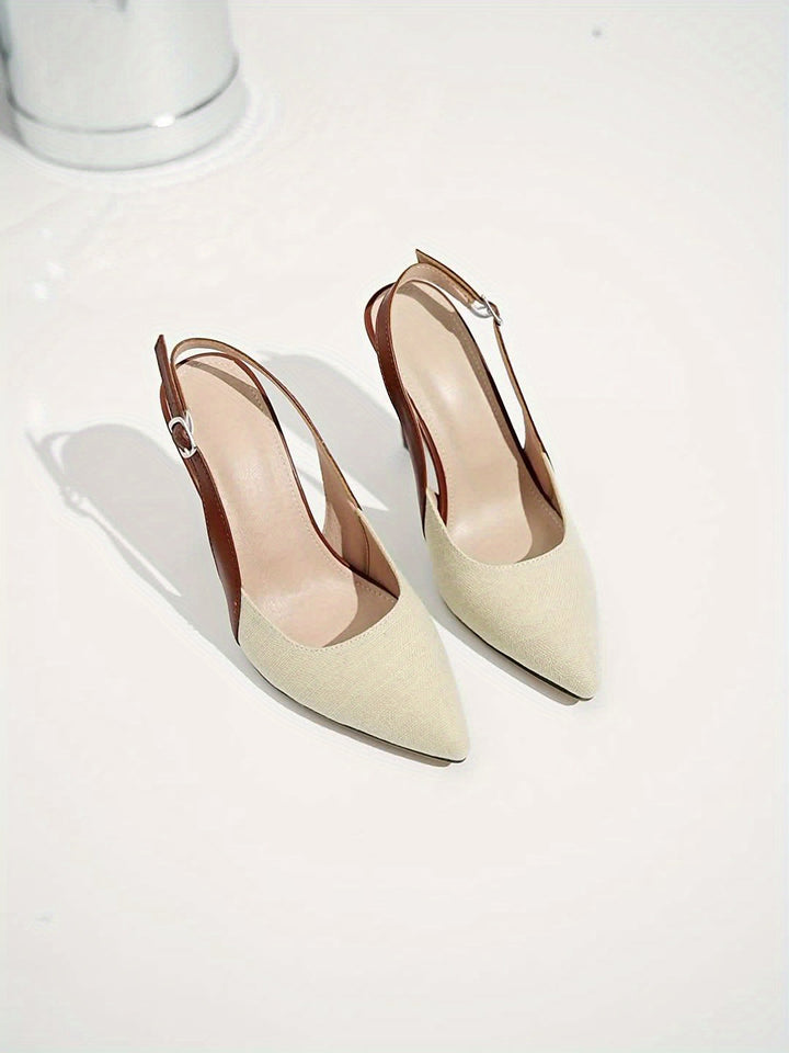 Amélie | Contrast Slingback Heels