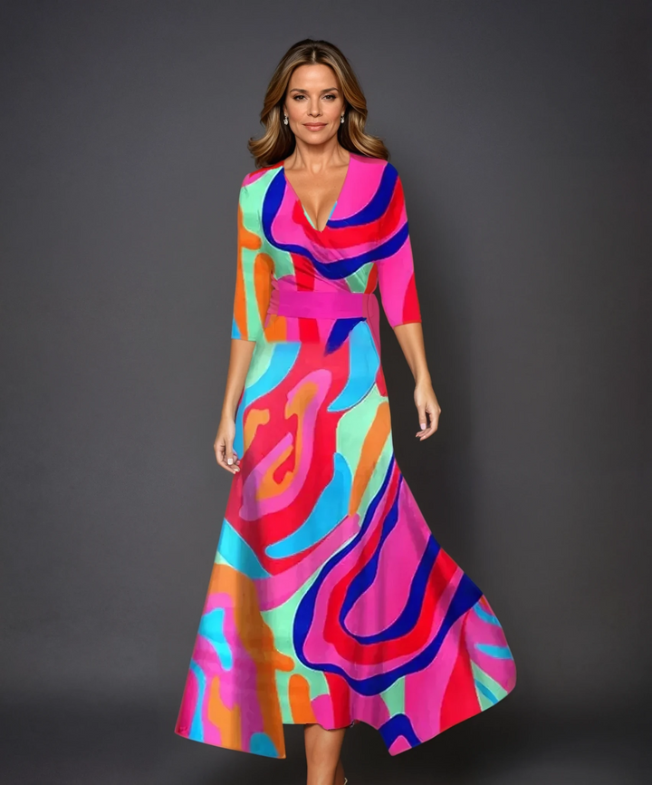 Aria™ | Chic Dress with Floral Print